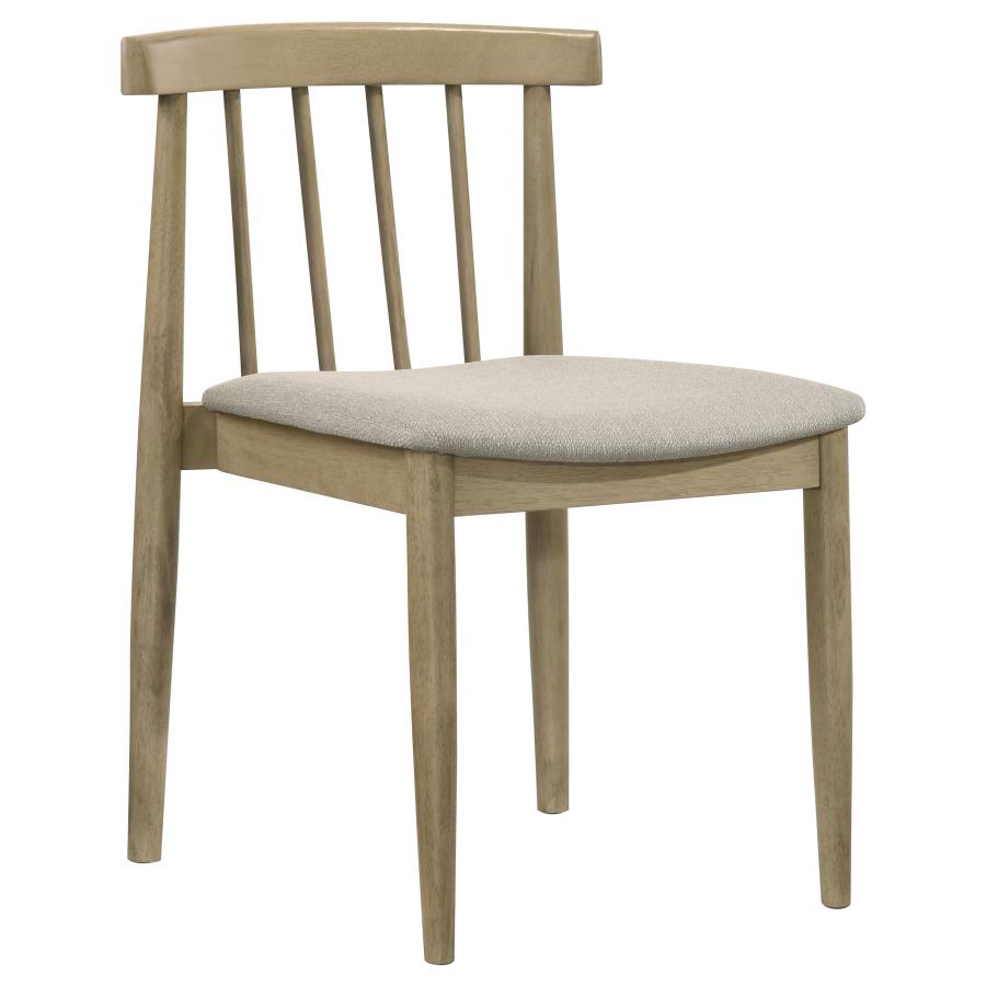 Coaster Strouse 5-Piece Round Natural Oak Pedestal Dining Table Set with Wheat Spindle-Back Chairs – 193940NAT-S5A