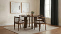 Coaster Strouse 5-Piece Round Walnut Pedestal Dining Table Set with Wheat Spindle-Back Chairs – 193940WAL-S5A