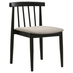 Coaster Decker 7-Piece 82" Black Dining Table Set with Wheat Spindle-Back Chairs – 193951BLK-S7A