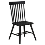 Coaster Decker 7-Piece 82" Black Dining Table Set with Black High Spindle-Back Windsor Chairs – 193951BLK-S7G
