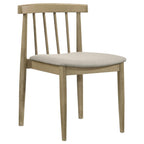 Coaster Decker 7-Piece 82" Natural Oak Dining Table Set with Wheat Spindle-Back Chairs – 193951NAT-S7A