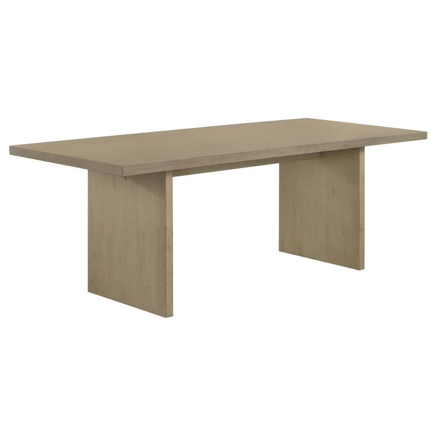 Coaster Decker 7-Piece 82" Natural Oak Dining Table Set with Wheat Spindle-Back Chairs – 193951NAT-S7A
