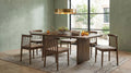 Coaster Decker 7-Piece 82" Walnut Dining Table Set with Wheat Spindle-Back Chairs – 193951WAL-S7A