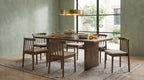 Coaster Decker 7-Piece 82" Walnut Dining Table Set with Wheat Spindle-Back Chairs – 193951WAL-S7A