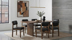 Coaster Decker 7-Piece 82" Walnut Dining Table Set with Black Leatherette Chairs – 193951WAL-S7C