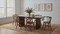 Coaster Decker 7-Piece 82" Walnut Dining Table Set with Walnut Windsor Spindle-Back Chairs – 193951WAL-S7F