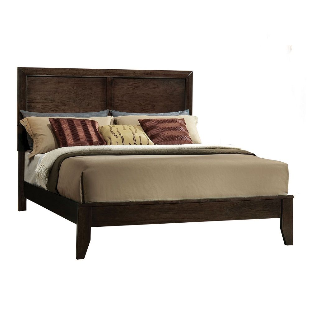 Acme 19570Q 4 pc madison espresso finish wood queen platform bed set