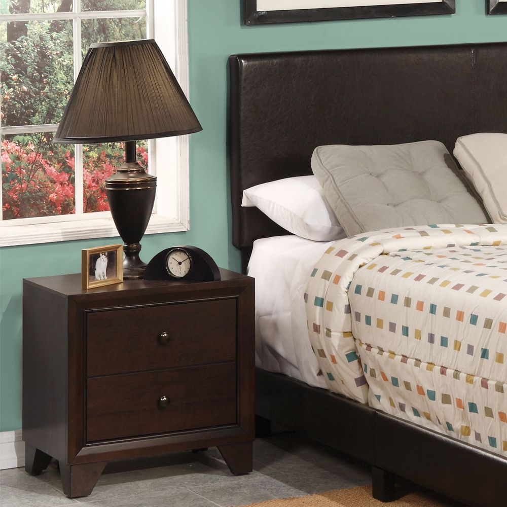Acme 19570Q 4 pc madison espresso finish wood queen platform bed set