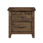 Homelegance 1957-4PC 4 pc Jerrick burnished natural finish wood paneled headboard bedroom set
