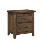 Homelegance 1957-4PC 4 pc Jerrick burnished natural finish wood paneled headboard bedroom set