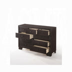 Acme 19560Q 4 pc madison ii espresso finish wood storage headboard with under bed drawers queen bedroom set