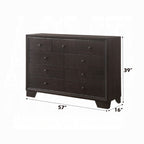 Acme 19560Q 4 pc madison ii espresso finish wood storage headboard with under bed drawers queen bedroom set