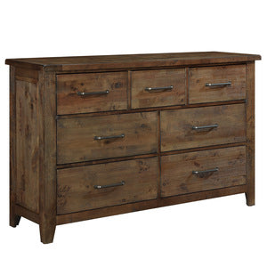 Homelegance 1957-4PC 4 pc Jerrick burnished natural finish wood paneled headboard bedroom set
