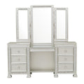 Homelegance 1958-14-15 3 pc Bevelle silver finish wood bedroom make up vanity set