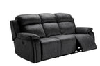 Tango-PW-SL 2 pc Tango shadow grey fabric sofa and love seat with power motions recliner ends storage cup console