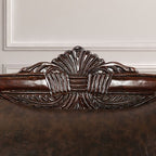 SM6404 2 pc elpis brown fabric traditional sofa and love seat set with dark cherry wood trim