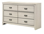 B6810 4 pc Carter reclaimed cream white weathered finish wood queen bedroom set