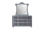 Cameo 4-Piece Gray Velvet Tufted Queen Bedroom Set – B2100