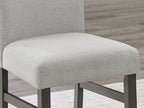 30066-2-7PC 7 pc Selena grey finish wood grey faux marble top modern dining table set