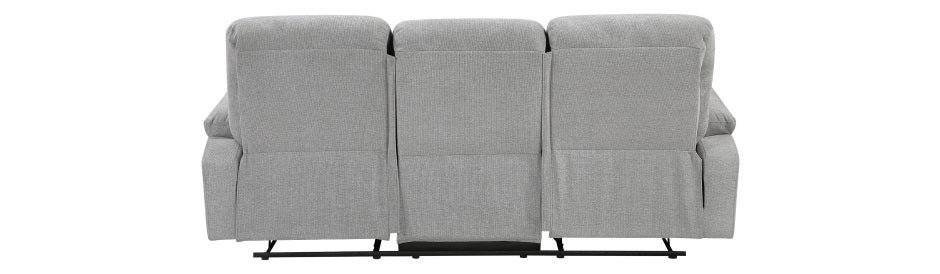 Homelegance 8440GRY-SL 2 pc Newark light grey fabric sofa and love seat set with recliner ends