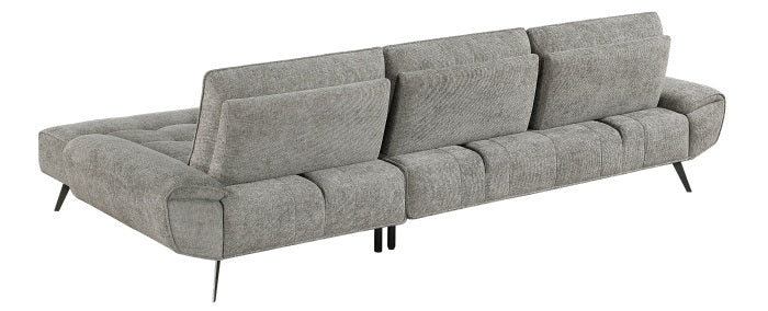 Homelegance Pleasure Dove Grey Chenille Sectional Sofa – 8400DVG-22LRC