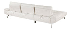 Homelegance 8400BEG-2LC2R 2 pc Pleasure beige chenille fabric sectional sofa set adjustable back rests