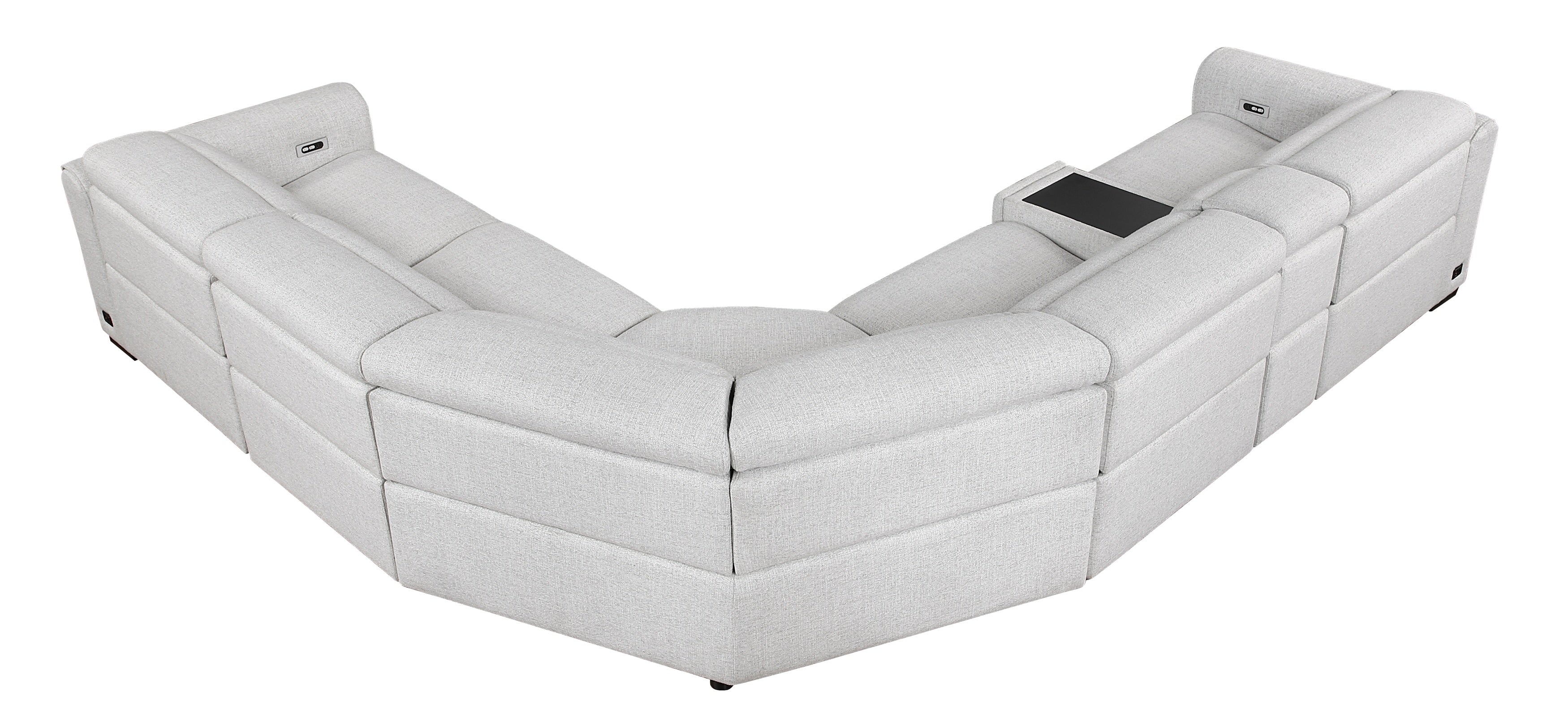 McPherson Cloud Chenille 6-Pc Modular Power Reclining Sectional with Power Headrest – 9455CLD-6LRRRPWH