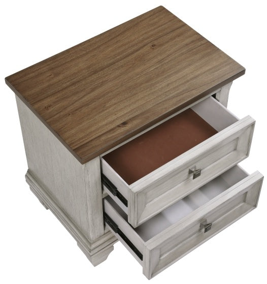 Homelegance 1305-4PC 4 pc Renton antique grey and brown finish wood style queen bedroom set