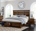Homelegance 1649-4PC 4 pc Darby home co Frazier park brown cherry finish wood queen bedroom set with drawers