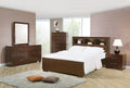 Coaster 200719Q 4 pc jessica ii contemporary modern espresso finish wood queen bedroom set with storage headboard LED lighting