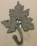 Cast iron leaf design wall hanger 4"x6"