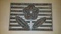 Cast iron door mat with flower design 25" wide x 16 1/2" tall