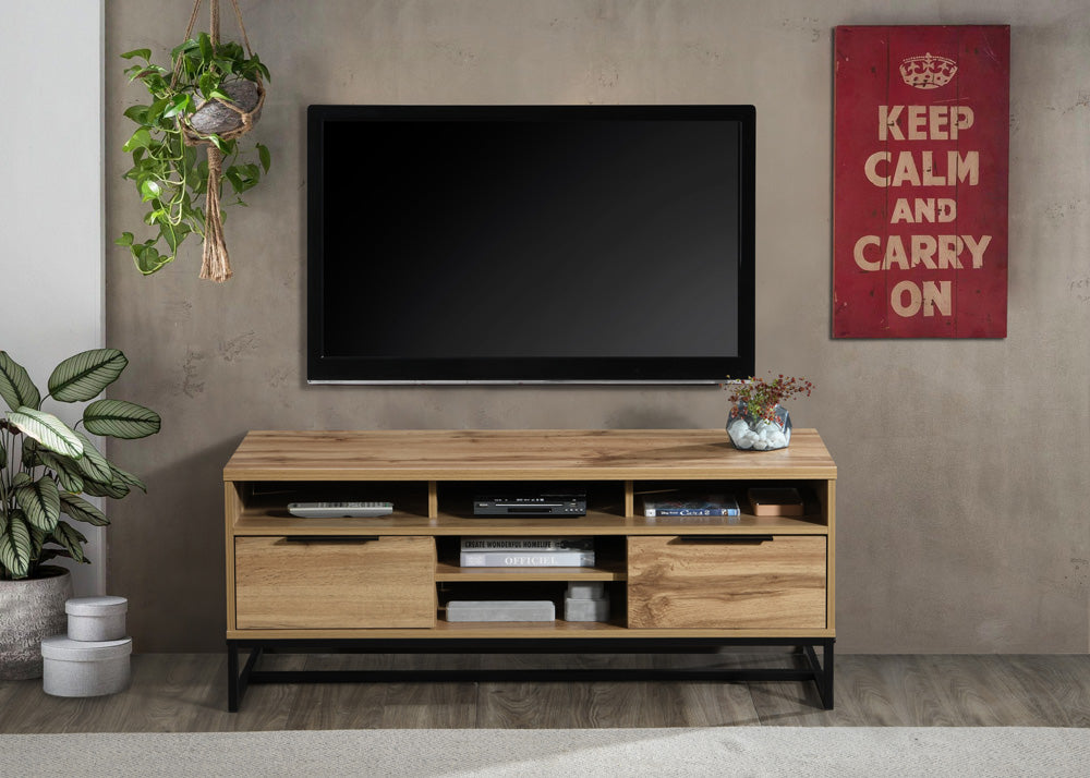 2016-OAK  17 stories veno oak finish wood mid century modern 47" TV Stand