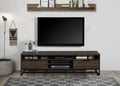 2019-DW  17 stories veno dark walnut finish wood mid century modern 71" TV Stand