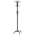 Coaster 2019 Porch & den merlin 12 hook satin black metal finish coat rack with multiple hooks