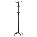 Coaster 2019 Porch & den merlin 12 hook satin black metal finish coat rack with multiple hooks