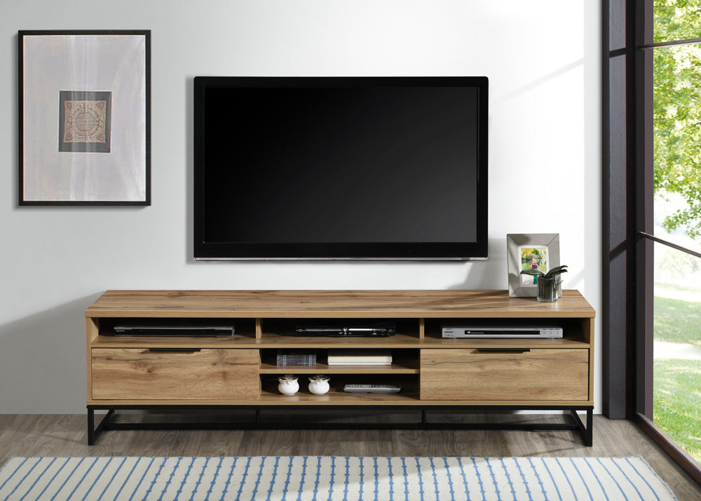 2020-OAK  17 stories veno oak finish wood mid century modern 71" TV Stand