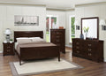 Coaster 202411Q 4 pc louis philippe espresso finish wood queen sleigh panel bedroom set