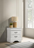 Coaster 202442 Louis philippe white finish wood bed side table nightstand