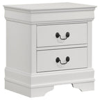 Coaster 202442 Louis philippe white finish wood bed side table nightstand