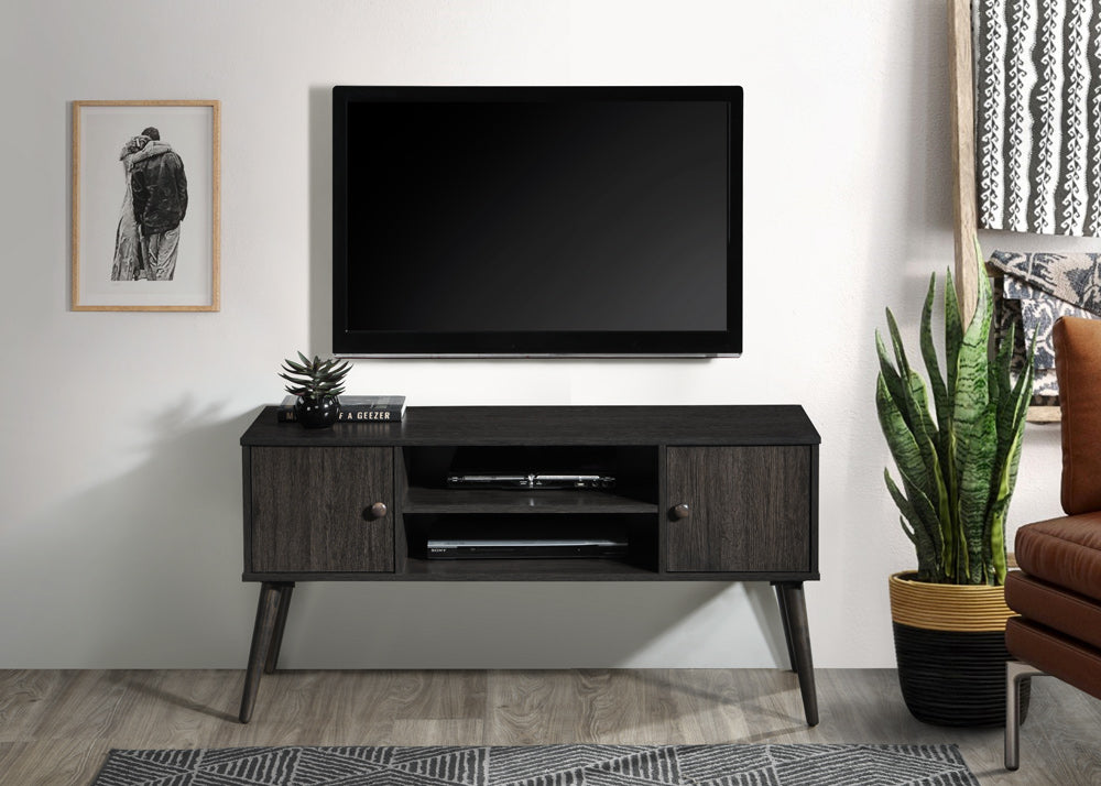 2025-ESP  Wade logan ardys dark espresso finish wood mid century modern 47" TV Stand