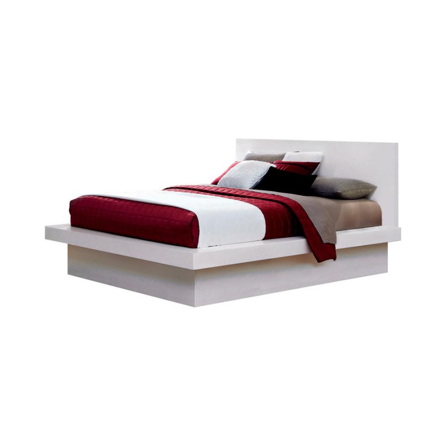 Coaster Jessica II White Queen Platform Bed with LED Lighting – 202990