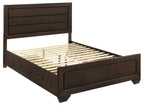 Coaster 204390Q-S4 4 pc kauffman dark cocoa finish wood and natural oak wood grain queen bed set underbed drawers