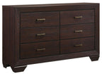 Coaster 204390Q-S4 4 pc kauffman dark cocoa finish wood and natural oak wood grain queen bed set underbed drawers