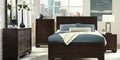Coaster 204391Q 4 pc fenbrook dark cocoa finish wood and natural oak wood grain queen bed set