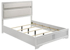Coaster 205110Q-S4 4 pc Miranda white finish wood white fabric queen bedroom set