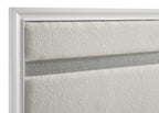 Coaster 205110Q-S4 4 pc Miranda white finish wood white fabric queen bedroom set