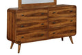 Coaster 205133 Robyn dark walnut finish wood mid century modern 6 drawer dresser