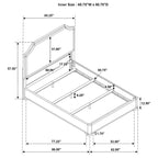 Coaster 205301Q-S4 4 pc Garland brown cherry finish wood queen bedroom set upholstered headboard