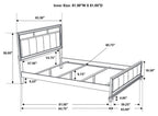 Coaster 205891Q 4 pc Rosdorf park ammelie barzini white finish wood metallic leatherette padded queen bedroom set faux crystal accents